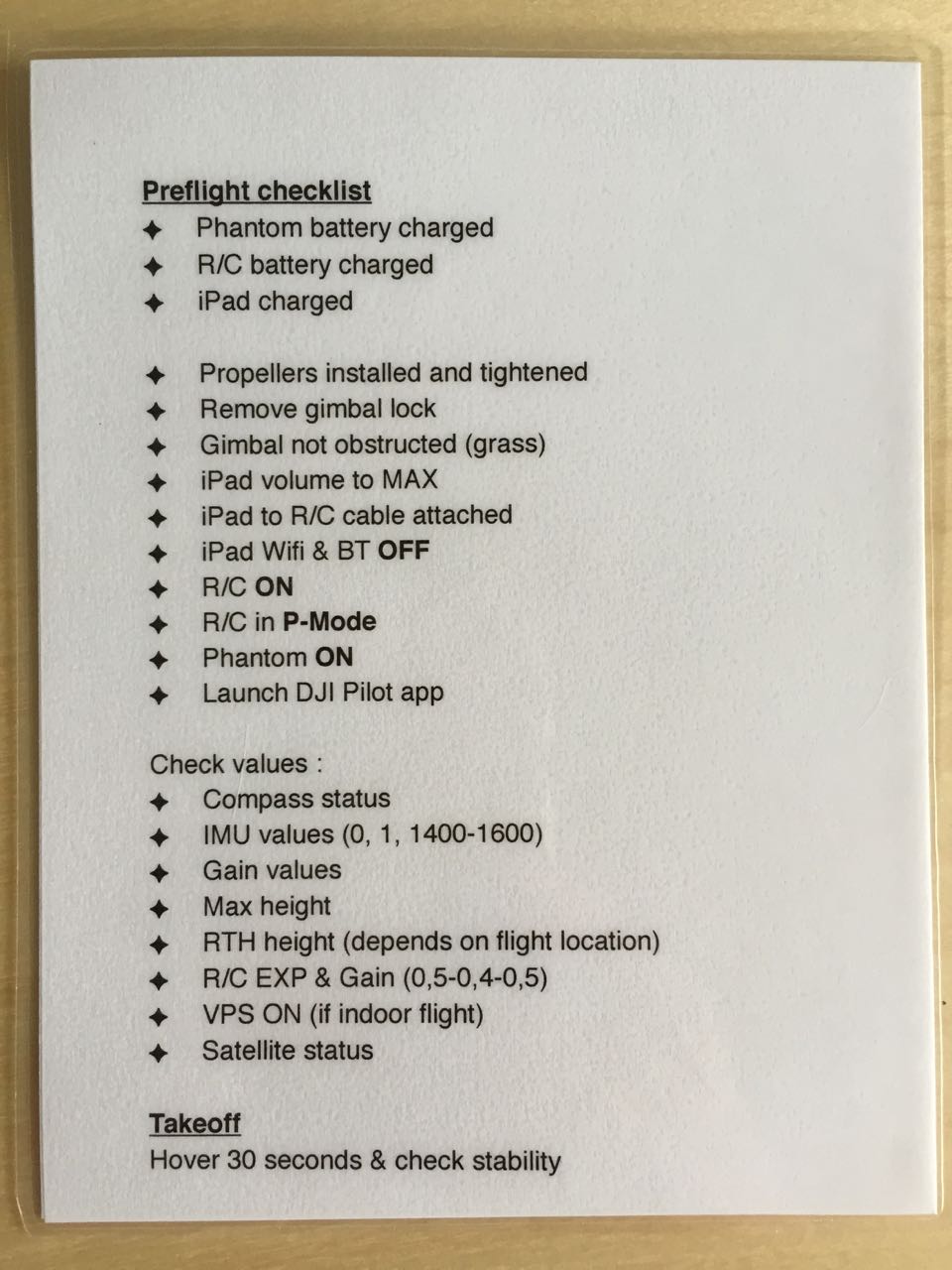 dji pre flight checklist