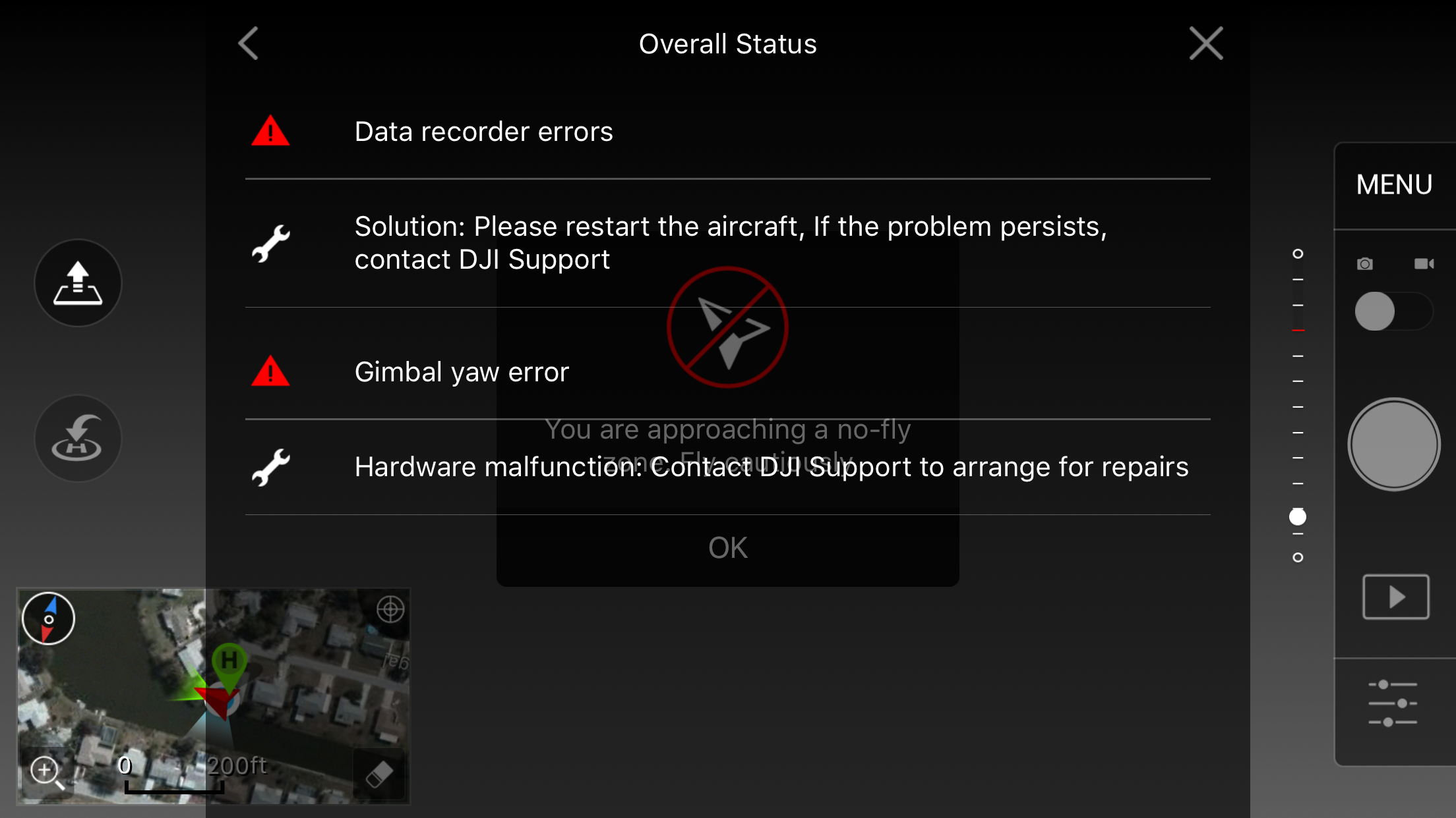 DJI 3 Advanced gimbal yaw error & data recorder error DJI FORUM