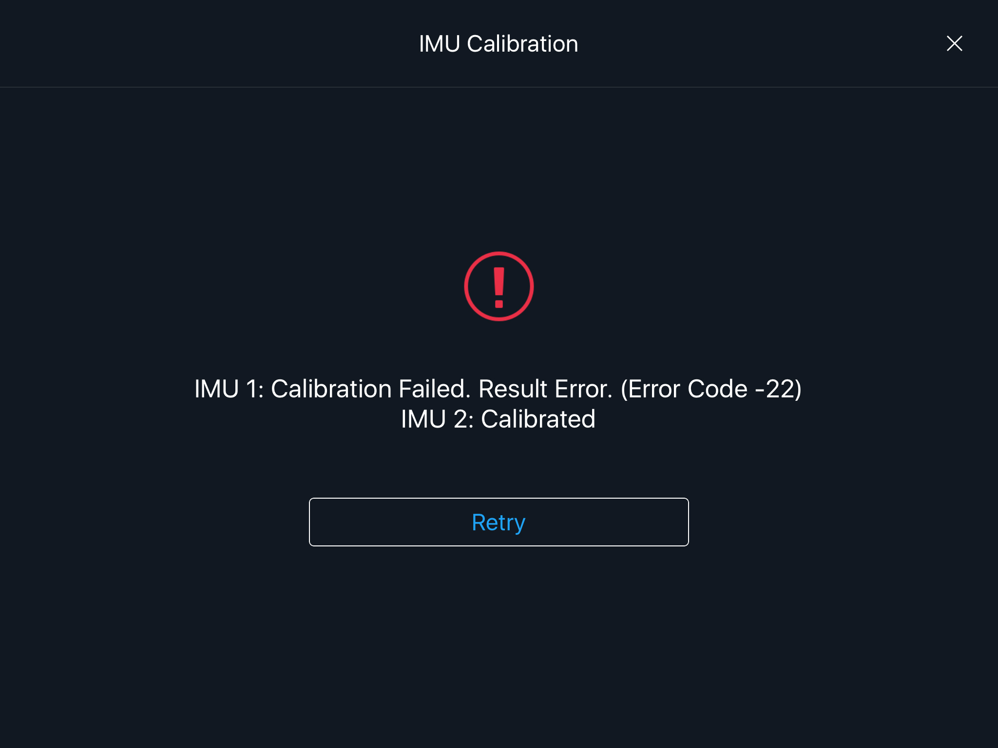 P4P IMU 1 Callibration failed. Error code22 DJI FORUM