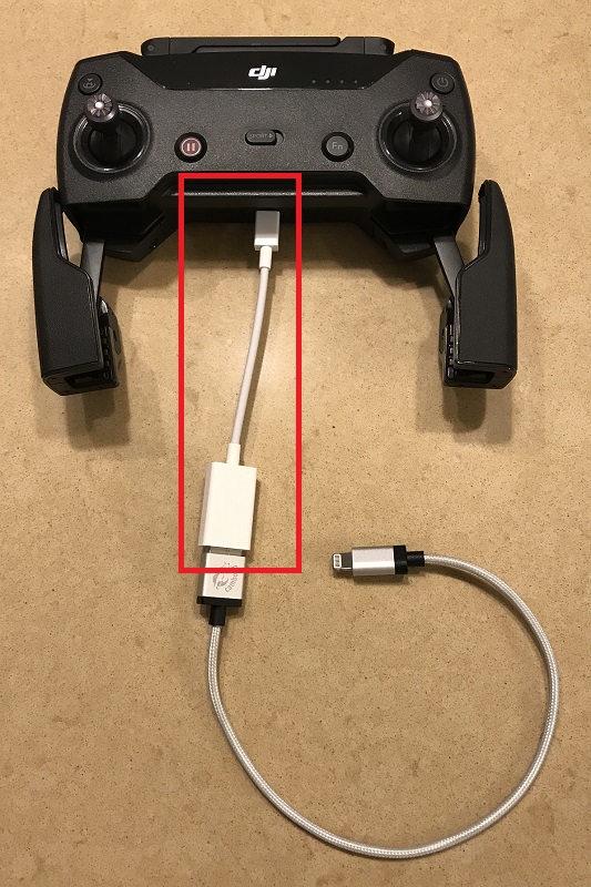 dji controller to iphone cable