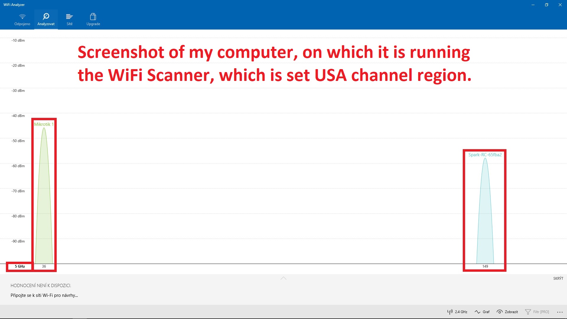 WiFi scanner runing on my computer