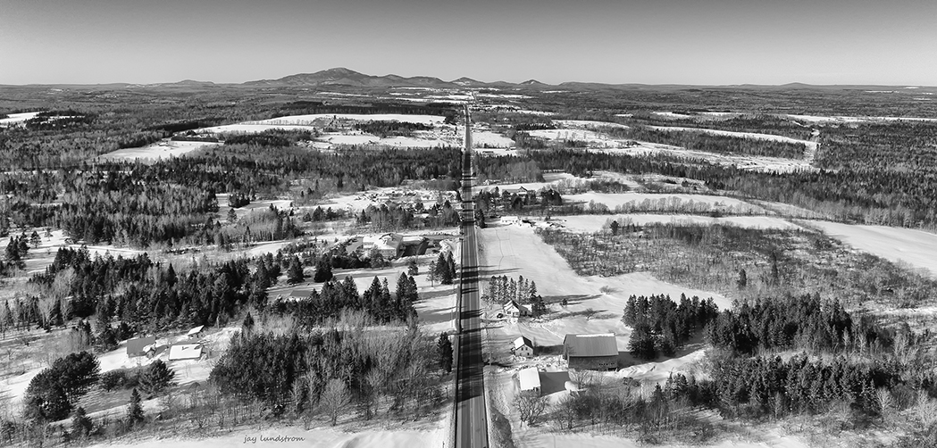 A rural Maine view with the P4P (Rt 11 in Patten). DJI FORUM