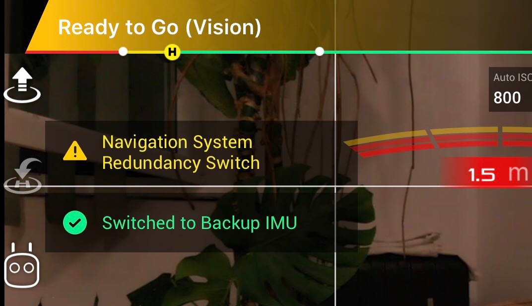 "Navigation System Redundancy Switch. Switched to Backup IMU" DJI FORUM