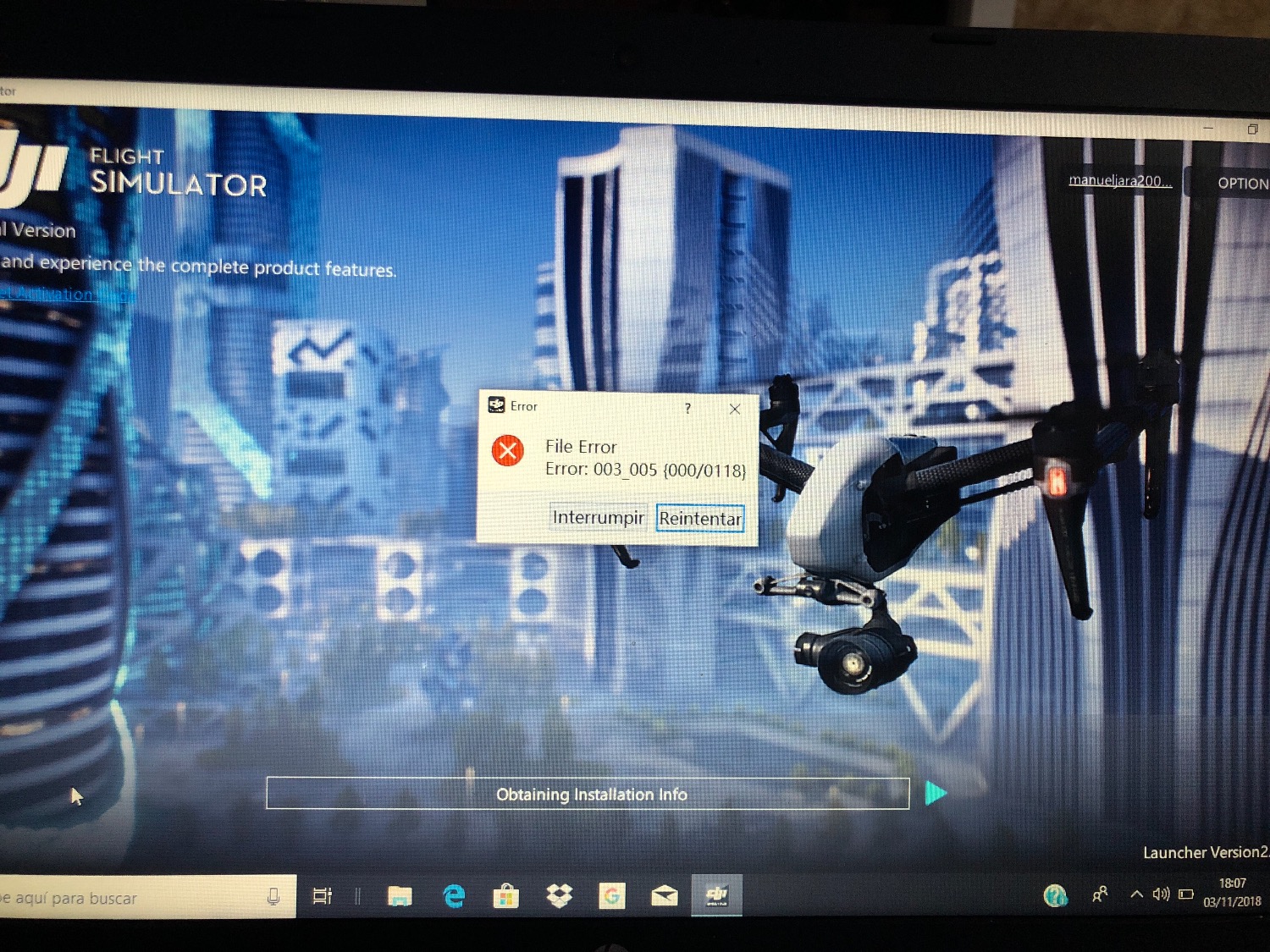 Error DJI FORUM