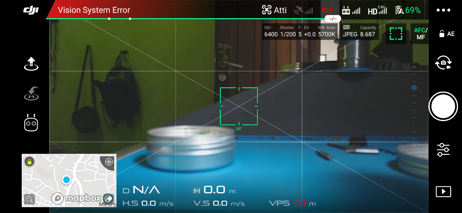 Forward Vision system error DJI FORUM