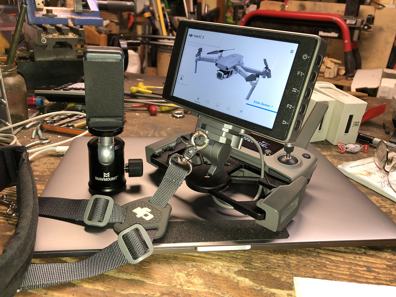 Crystal Sky Mounted On Mavic Controller