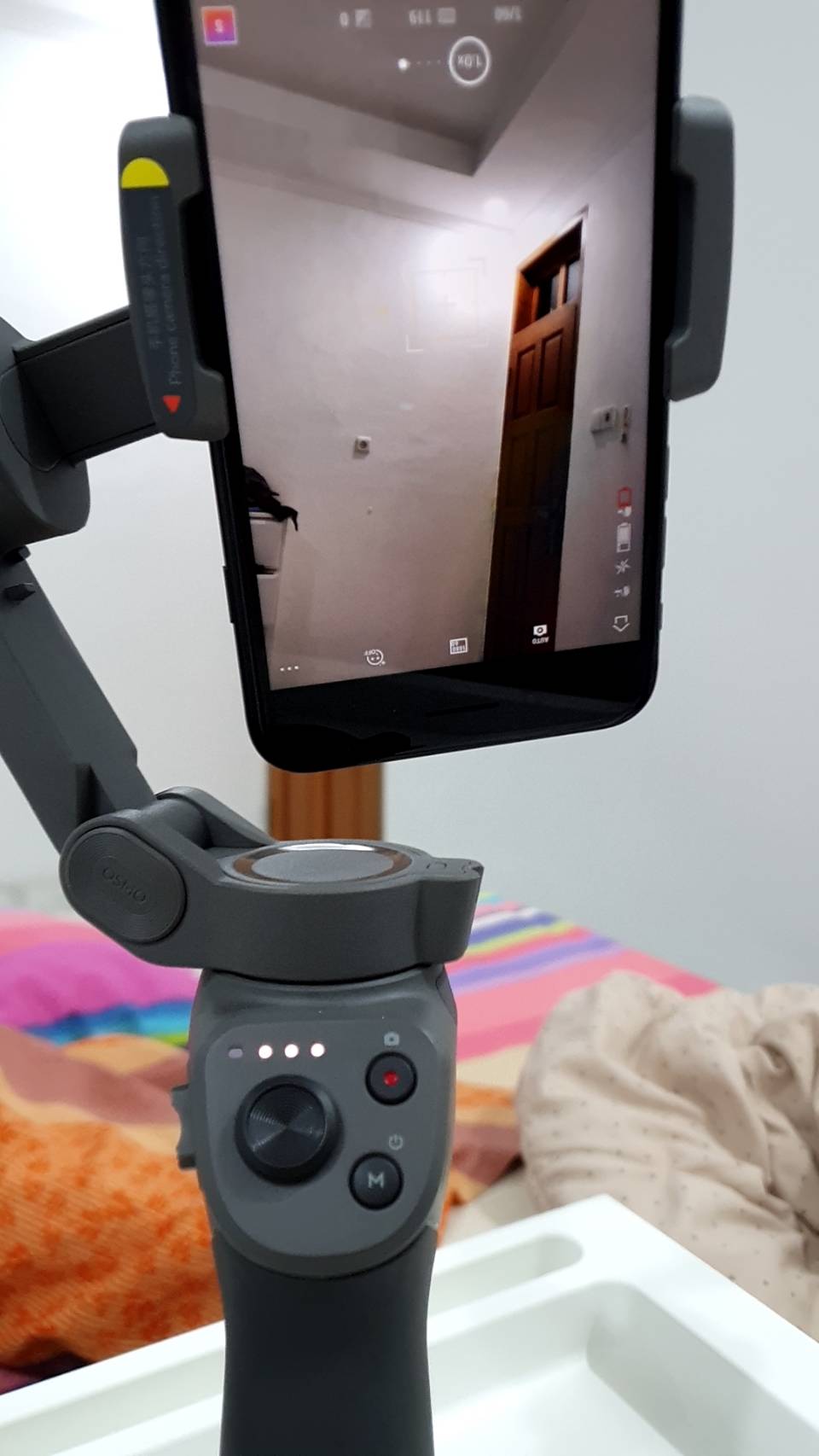 phone not mounted dji osmo 3