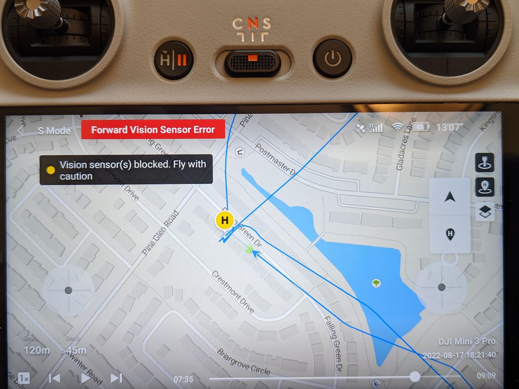 Forward/Backward Vision Sensor Error DJI FORUM