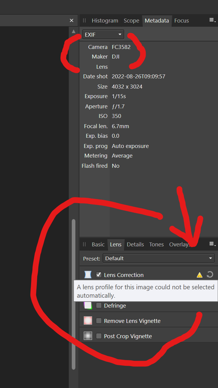 DNG Vignetting still persistent in Sphere Pano FW 1.00.400 | DJI FORUM