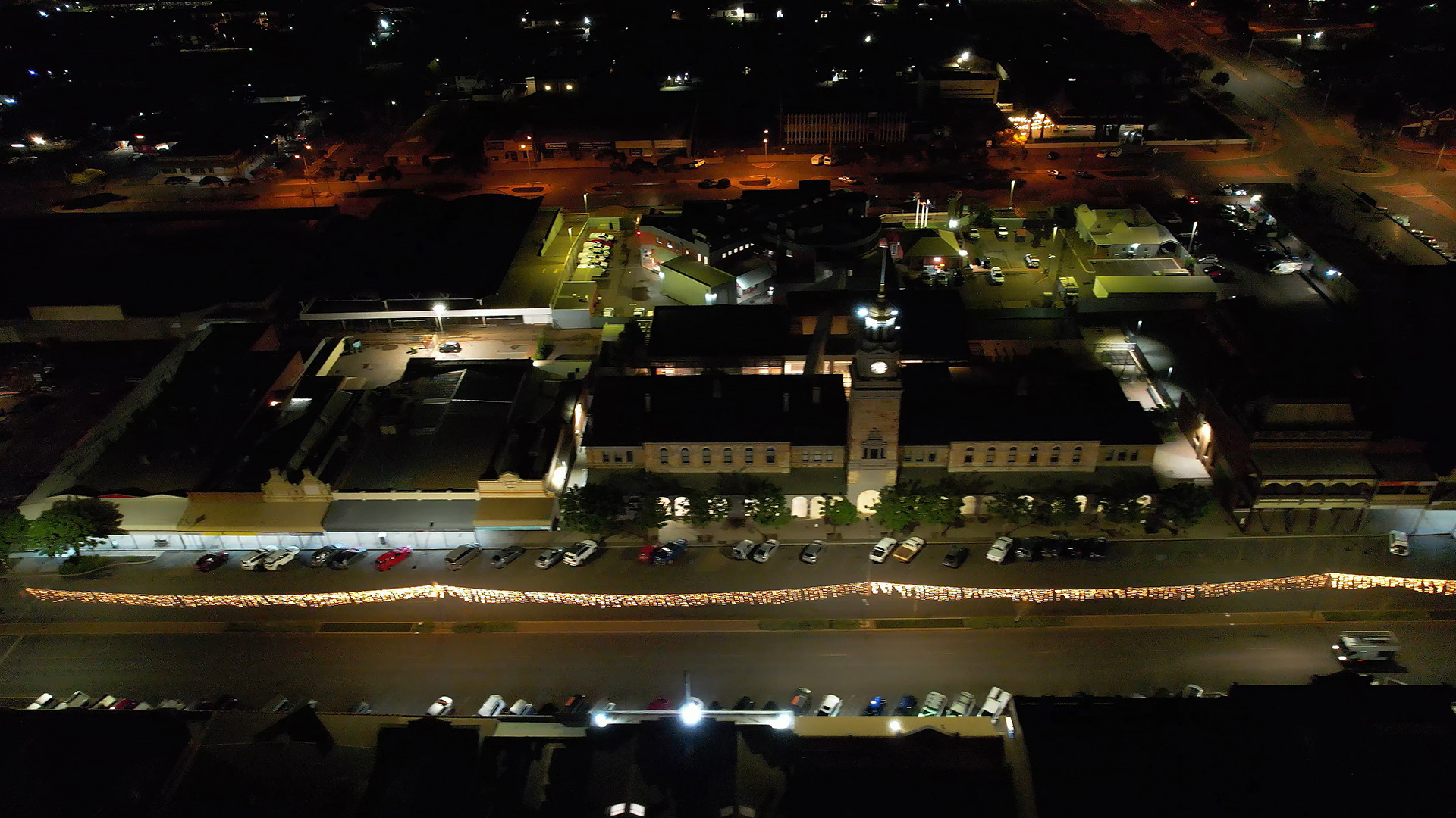 Christmas Lights at Night,Hannan St,Kalgoorlie,Western Australia DJI FORUM