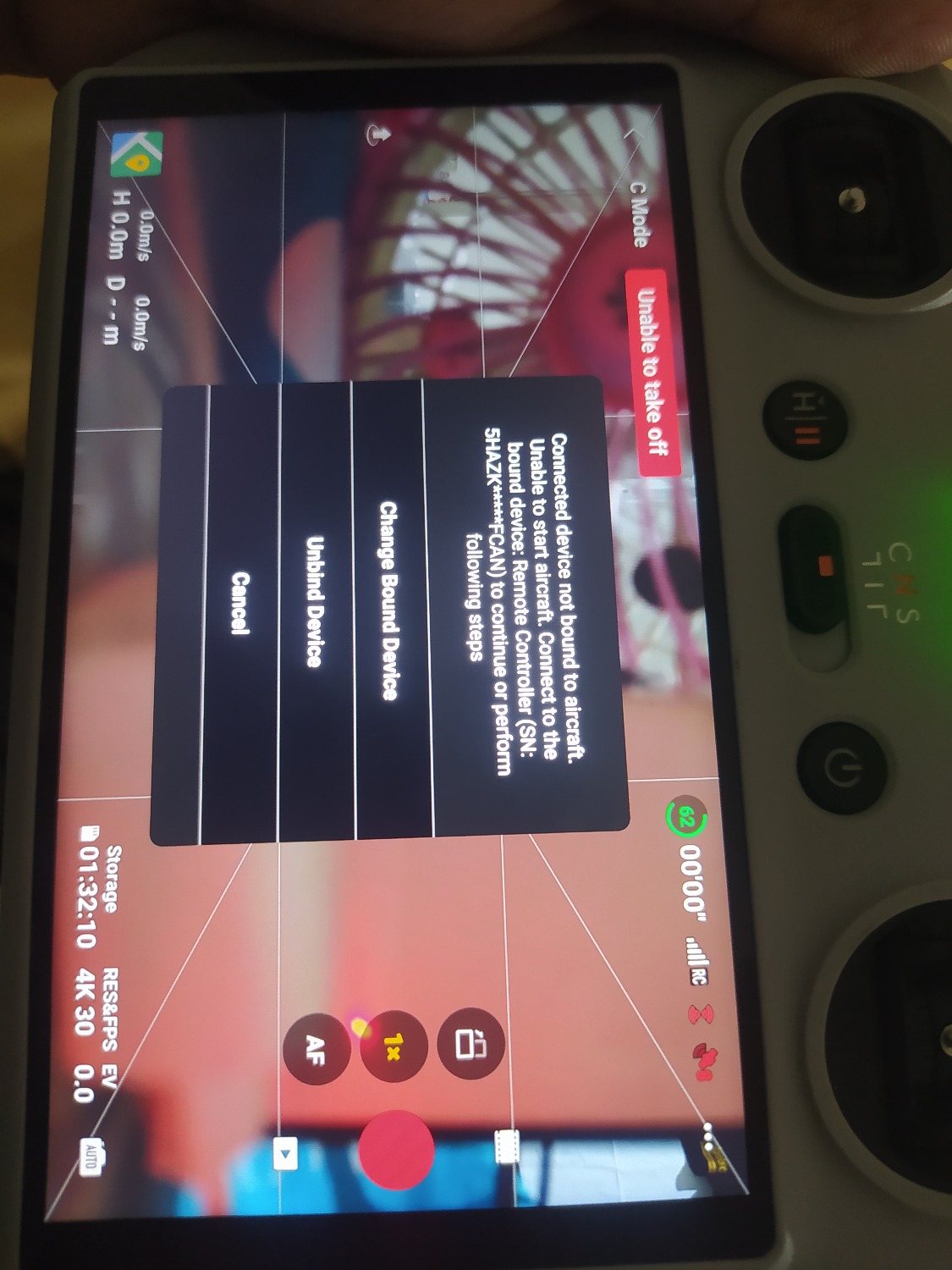 Connected device not bound to aircraft unable to start aircraft DJI FORUM